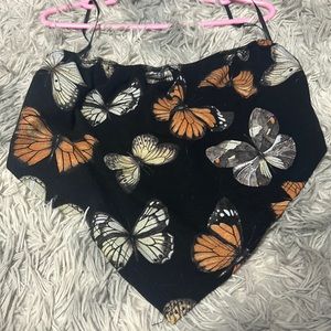 BUTTERFLY BANDANA CROP